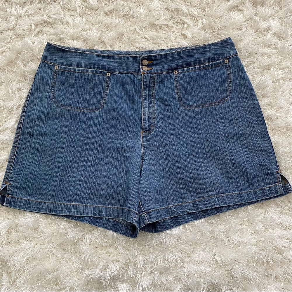 Bill Blass Vintage 90s Jean Shorts High Waist 14
